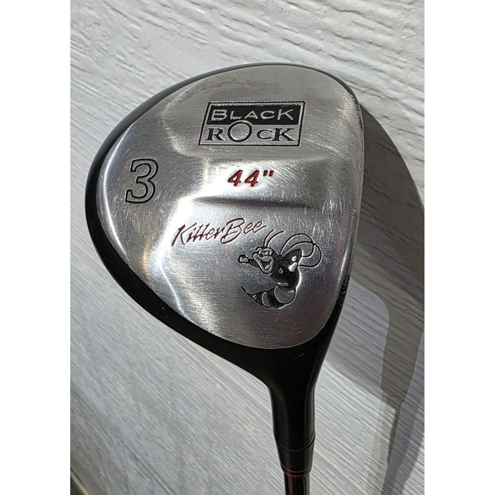 Killer Bee Golf Black Rock 3 Wood 44" Stiff Graphite Shaft New Grip Headcover